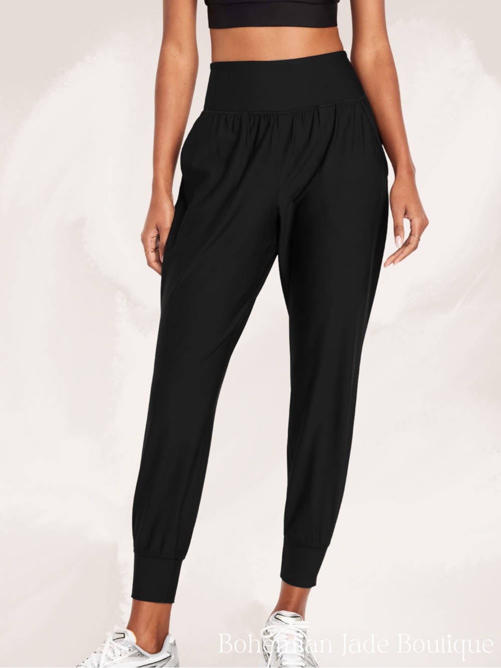 Old Navy Active PowerSoft High-Rise Jogger Pants Women’s Medium Black